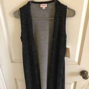Lularoe XS Joy Black with white specks NWT